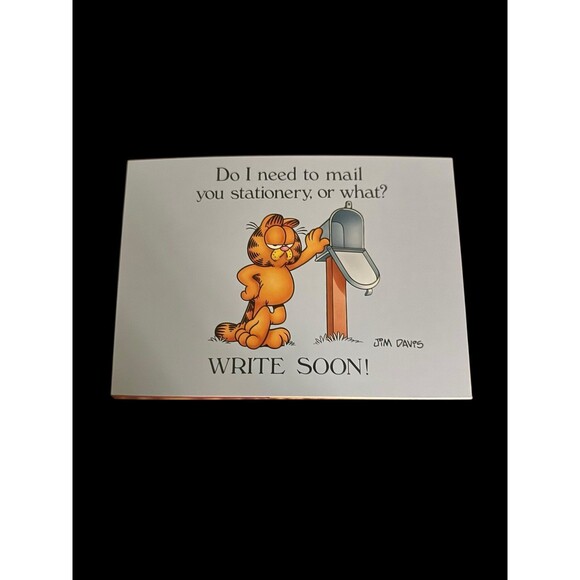 Vintage Garfield Postcards Set by Jim Davis – Classic 80s/90s Humor, Lot of 8 - Picture 9 of 10